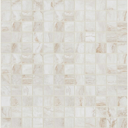Bernini Bianco SAMPLE Glazed Porcelain Mesh-Mounted Mosaic Tile